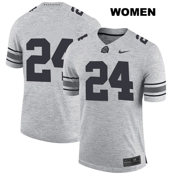 Ohio State Buckeyes Women's Sam Wiglusz #24 Gray Authentic Nike No Name College NCAA Stitched Football Jersey TE19A57NJ